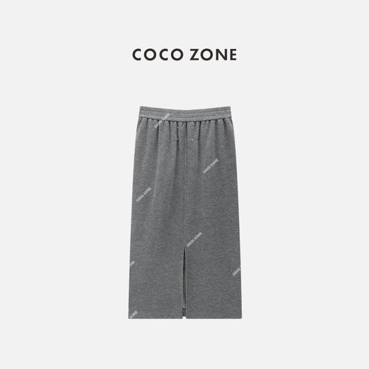 COCO ZONE 刘一一 绵羊毛棉混纺简约纯色松紧腰半身裙CC1C1820 商品图1