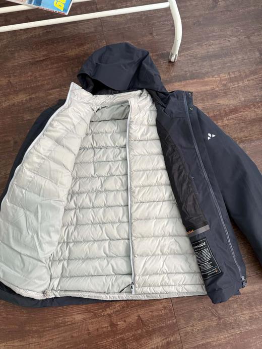 VAUDE魏德男士户外冲锋衣防风防水保暖三合一羽绒服 商品图5