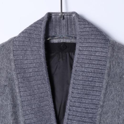 25-08SDSA男士秋冬新款痞帅男装潮牌纯色V领羊毛大衣羽绒服两件套百搭 商品图2