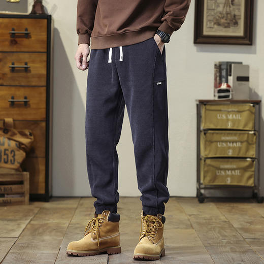【YW】无忧购加绒加厚休闲裤秋冬款灯芯绒保暖男款运动卫裤（截单后3-5天发货) 商品图5