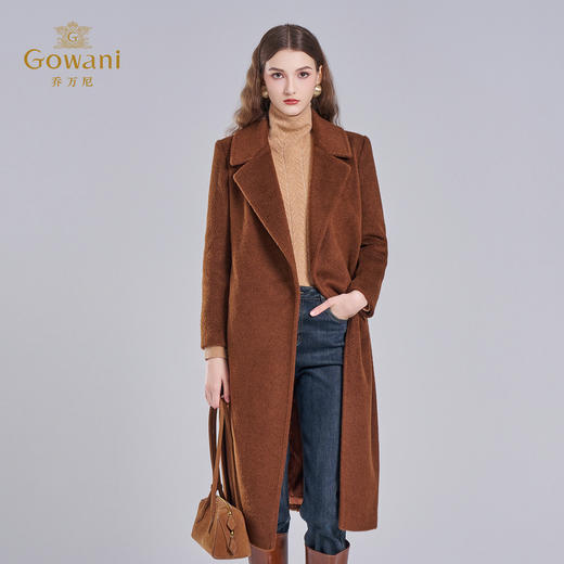 乔万尼新款羊毛大衣外套女秋冬复古高级感ET4A879 商品图3
