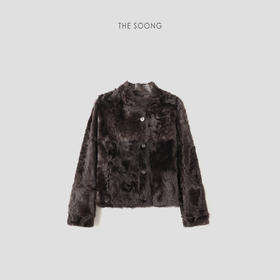 THESOONG"珍稀奢感小湖羊皮毛一体"超柔轻暖小羔羊皮草外套HWPY7864