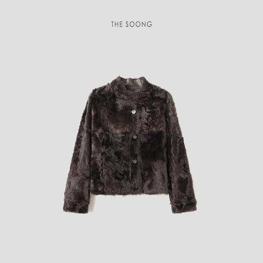 THESOONG"珍稀奢感小湖羊皮毛一体"超柔轻暖小羔羊皮草外套HWPY7864 商品图0
