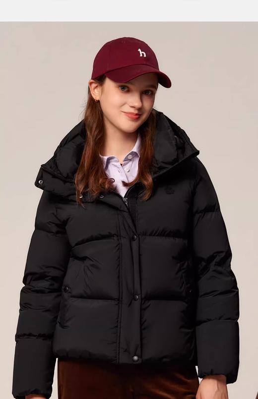 贝壳三 防泼水宽松短款轻薄羽绒服女防风纯色连帽外套C110806 商品图8