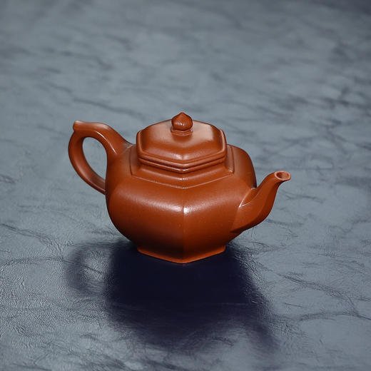 【青山特惠】全手工宜兴原矿朱泥六方笑樱紫砂壶.210cc 周玉奇（大拍级陶手） 商品图1