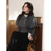 鹿向南「优雅公主」灰色毛衣长袖上衣女斗篷披肩外套秋冬款两件套 商品缩略图2