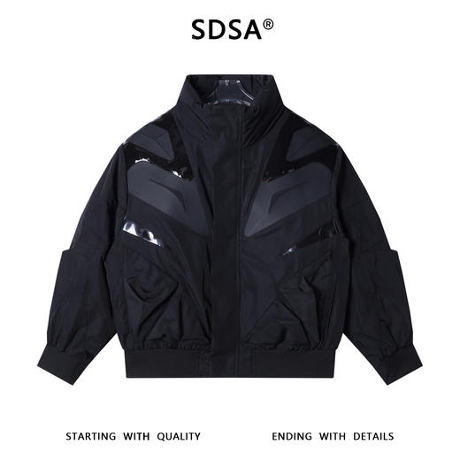 25191SDSA男士秋冬新款痞帅男装美式机能拼接拉链立领羽绒服外套百搭 商品图1