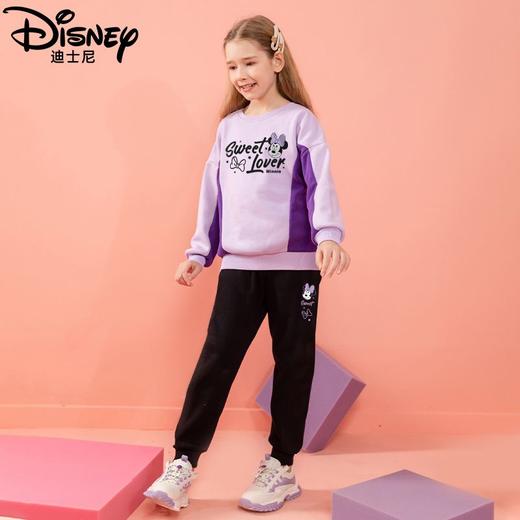 迪士尼女童冬装新款洋气加绒厚儿童套装女孩女宝冬款打底衫霸气潮 商品图7