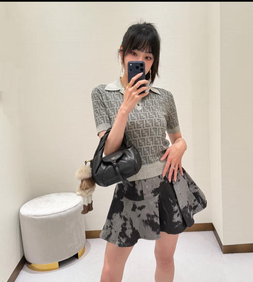 芬迪 25年秋冬新款 老花针织短袖T恤(MM) 商品图5