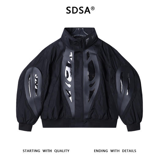 25190SDSA男士秋冬新款痞帅男装潮牌复古拼接结构拉链立领羽绒服宽松 商品图1