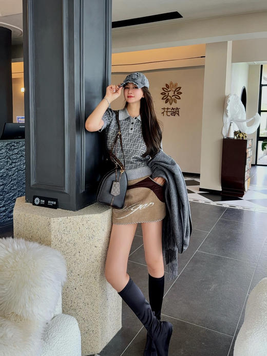 芬迪 25年秋冬新款 老花针织短袖T恤(MM) 商品图1