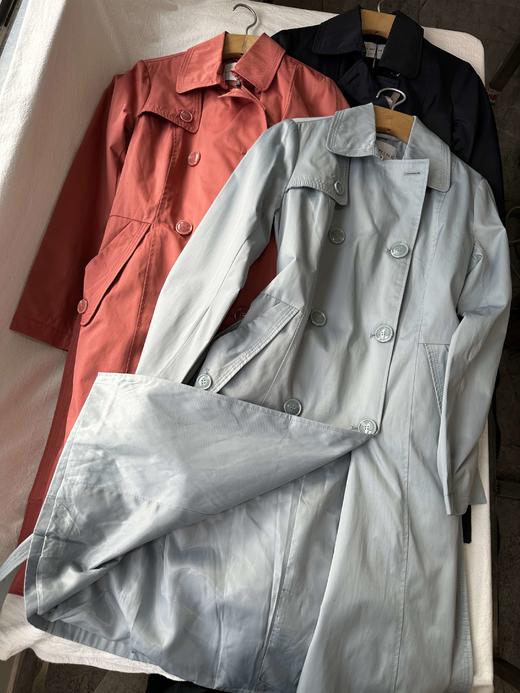 贝壳三 气质百搭正肩收腰显瘦风衣双排扣棉质中长款外套C110820 商品图0