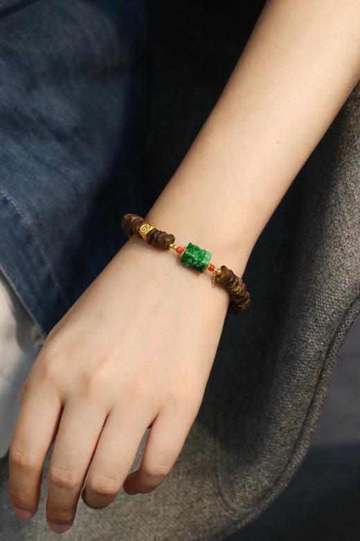 沉香翡翠手链 商品图5