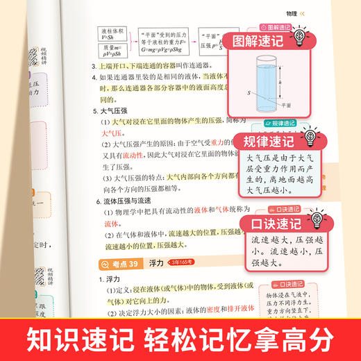 初中【数理化小四门】一本通考点及公式一本全 初中必刷题知识点速查 小升初必背考点公式定理一本通 含视频讲解 商品图1