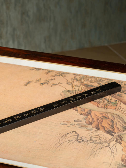 乌木阴刻梅花诗文镇纸 商品图4