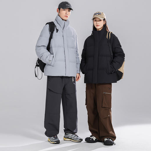 【90鸭绒】罗蒙冬季男女同款情侣羽绒服加厚保暖休闲舒适百搭外套 商品图8