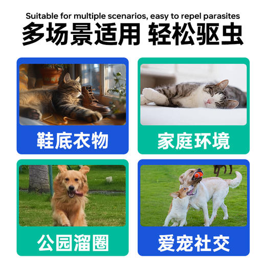 【澳龙】驱虫喷雾贝宠安喷剂体外药狗狗猫咪宠物猫犬除虱子跳蚤去蜱虫 商品图3