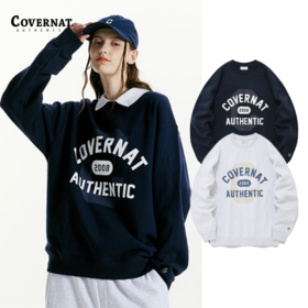 Covernat韩国潮牌套头卫衣男女春拱形标志C标衫套头衫加绒上衣CO2203CR10