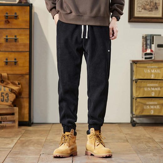 【YW】无忧购加绒加厚休闲裤秋冬款灯芯绒保暖男款运动卫裤（截单后3-5天发货) 商品图1