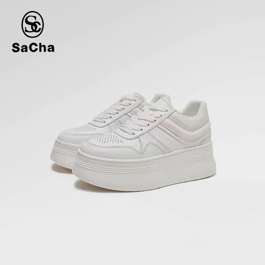 ³ 预售7天【C*LINE同款厚底小白鞋】6CM跟高 BTSP-G323 XN03-CRMM-BTNX 商品图0