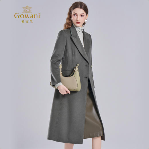 【羊绒】乔万尼双面羊绒羊毛大衣女中长款高端新款外套EI4A696 商品图1