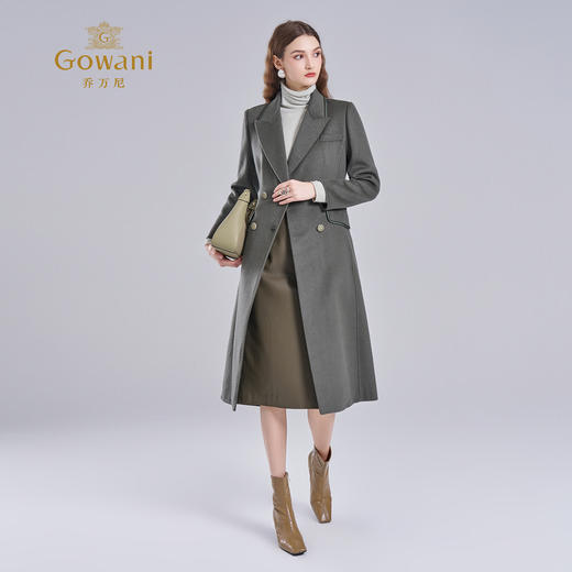 【羊绒】乔万尼双面羊绒羊毛大衣女中长款高端新款外套EI4A696 商品图3