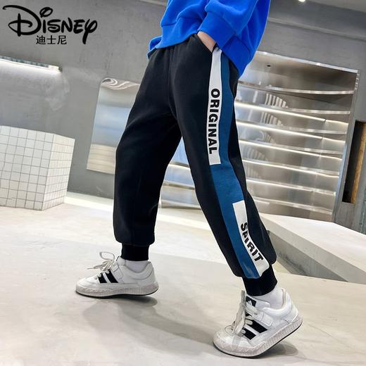 迪士尼男童裤子加绒加厚儿童棉裤一条过冬男大童保暖裤男孩运动裤 商品图6