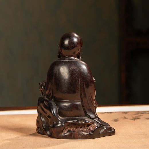 清	紫檀木雕戏狮罗汉像 商品图2