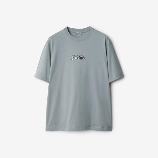 【一】BURBERRY 巴宝莉 男士徽标印花棉质圆领短袖T恤 灰色 8098404 C1541 商品图0
