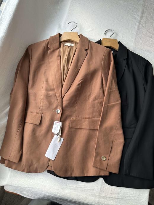 贝壳三 通勤气质一粒扣翻领西装女翻盖口袋简约西服外套C110818 商品图0