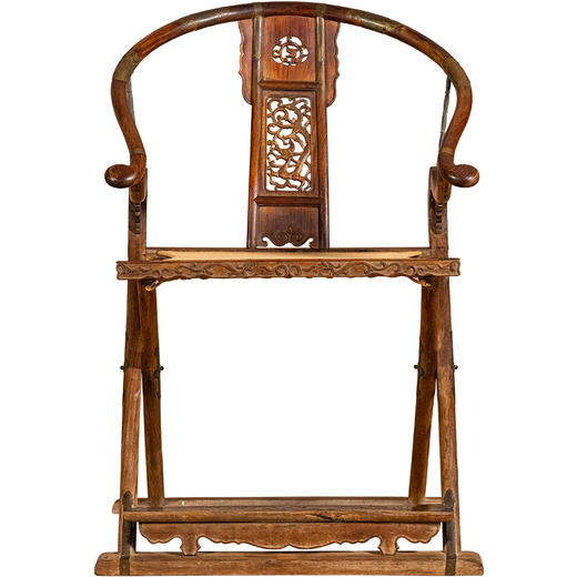 清	黄花梨透雕螭龙纹交椅 商品图5