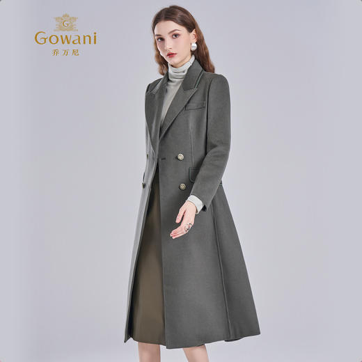 【羊绒】乔万尼双面羊绒羊毛大衣女中长款高端新款外套EI4A696 商品图2