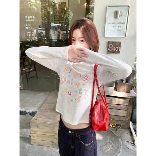 【129元任选2件】现货！彩色字母印花T恤 商品图1