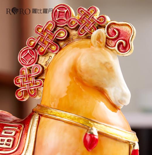 【彼达思】罗比罗丹 马上有福 珐琅马摆件轻奢 商品图3