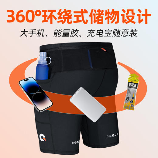 果凡户外登山巨能装袋鼠裤多口袋弹力果凡压缩裤夏季冰凉跑步 商品图2