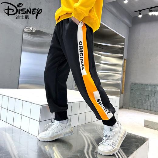 迪士尼男童裤子加绒加厚儿童棉裤一条过冬男大童保暖裤男孩运动裤 商品图1