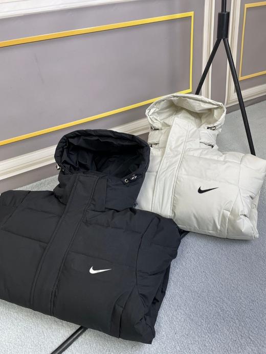 长款连帽羽绒服  90%白鸭绒NIKE耐克简约基础款印花欧版羽绒服 商品图1