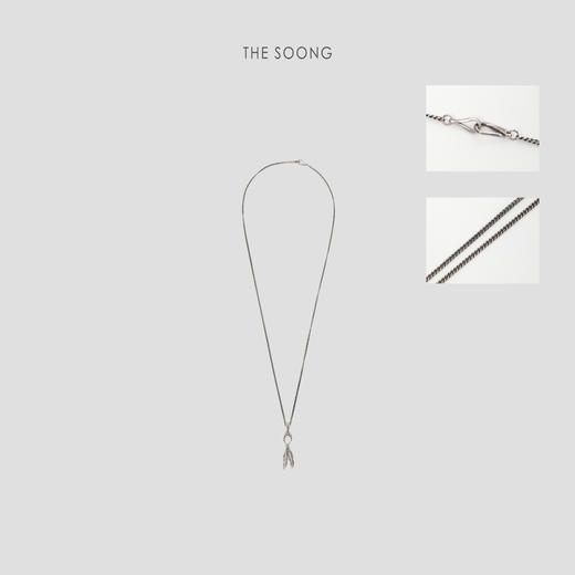 THESOONG|"中古树叶项链"复古做旧天然自然纹理百搭项链HWZB7517 商品图1
