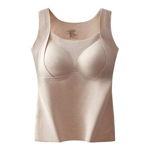 秋冬【带杯保暖背心！拍两件巨划算！】羊绒自发热保暖背心 带胸垫免穿文胸 秋冬加厚女士一体打底内衣上衣 商品图7