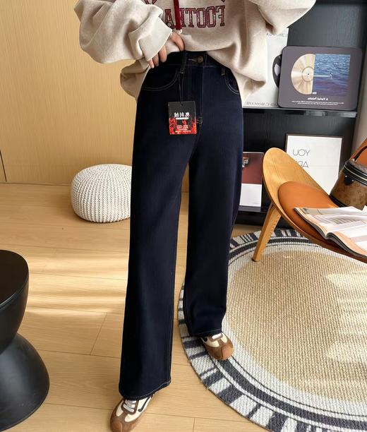 土耳其新款加绒小太阳保暖显瘦窄版阔腿长裤 商品图13