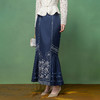 【林栖设计小店】（现货）蓝印花马面裙丝棉2026早春新款鱼尾半身裙女1961073 商品缩略图0