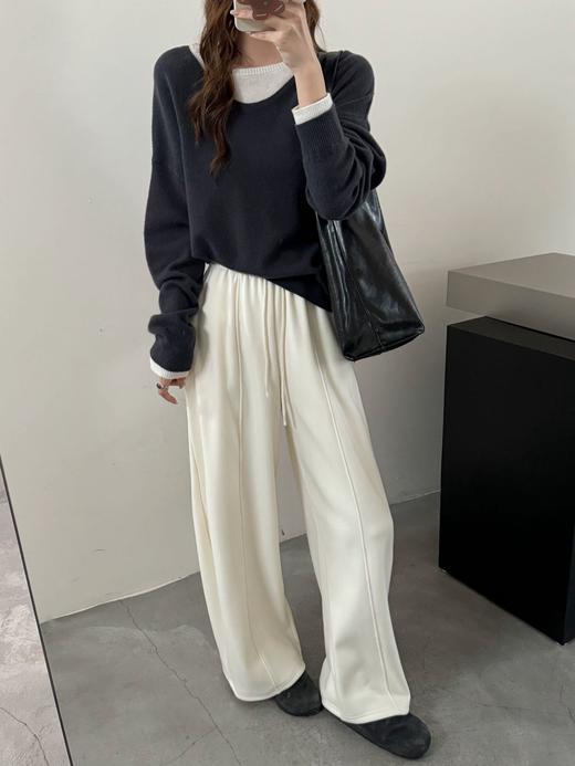 YW加绒卫裤休闲中线分割弯刀裤(LH)(LD)-纪念日百货167998651 商品图3