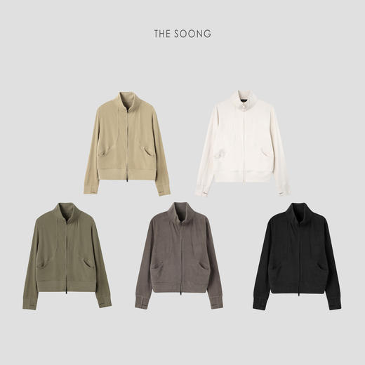 THESOONG“必收系列”超细美丽诺羊毛"防缩工艺80公支丝光高弹卫衣外套HBWT5412 商品图4
