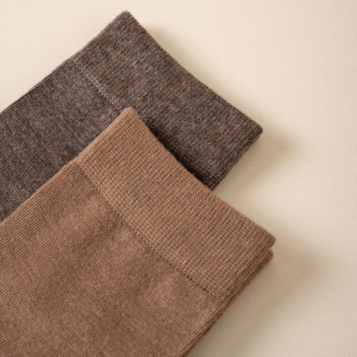 日系纯色防臭吸汗中筒袜透气无骨羊毛袜-纪念日百货门店同款166893443 商品图3