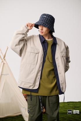 N.T.C 诺D卡 白帆日系全开襟多口袋摇粒绒情侣款外套 WT923