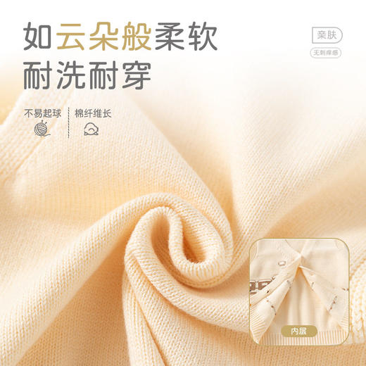 梦境列车纯棉婴儿马甲开衫秋季新款针织儿童马甲简约可爱宝宝马甲 商品图1