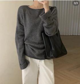 自留推荐！Row风卷边羊绒罩衫 100%baby山羊绒 抗起球工艺！慵懒氛围感