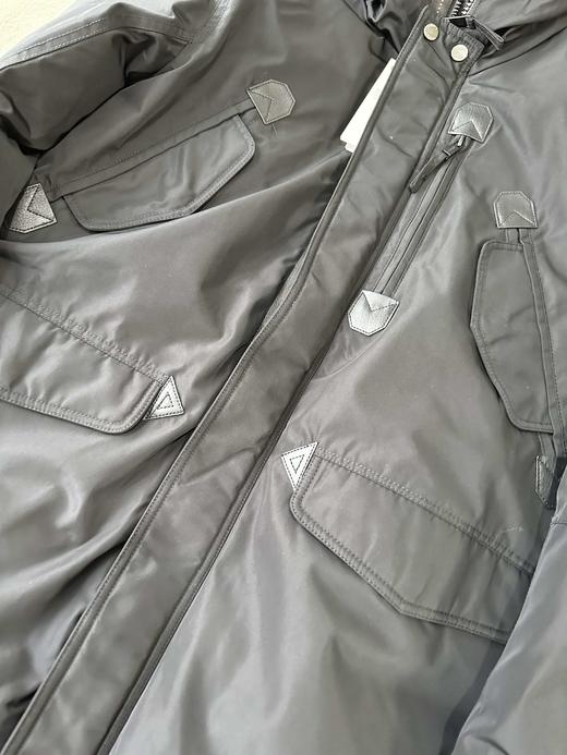 贝壳三 户外工装风加厚黑色派克棉衣御寒保暖连帽棉服男C110828 商品图13