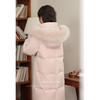 鹿向南《温暖氛围感》90白鸭绒粉色羽绒服女2025冬季真毛领长外套 商品缩略图3