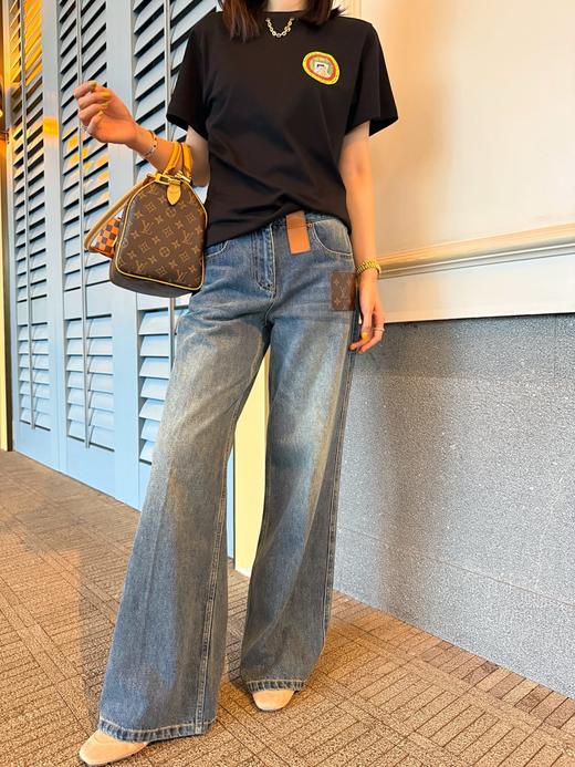 驴家 25年新品✖️Grace·Coddington联名的猫猫系列 黑色猫猫印花T恤(KX*MM) 商品图3